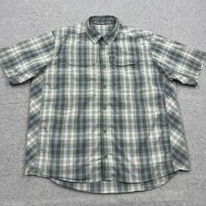 Sitka Gear Globetrotter Shirt Men's XXL Plaid Button Up Fishing Outdoor Vented T